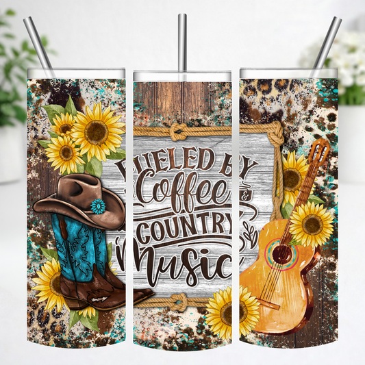 Fueled by Coffee & Country Music Tumbler