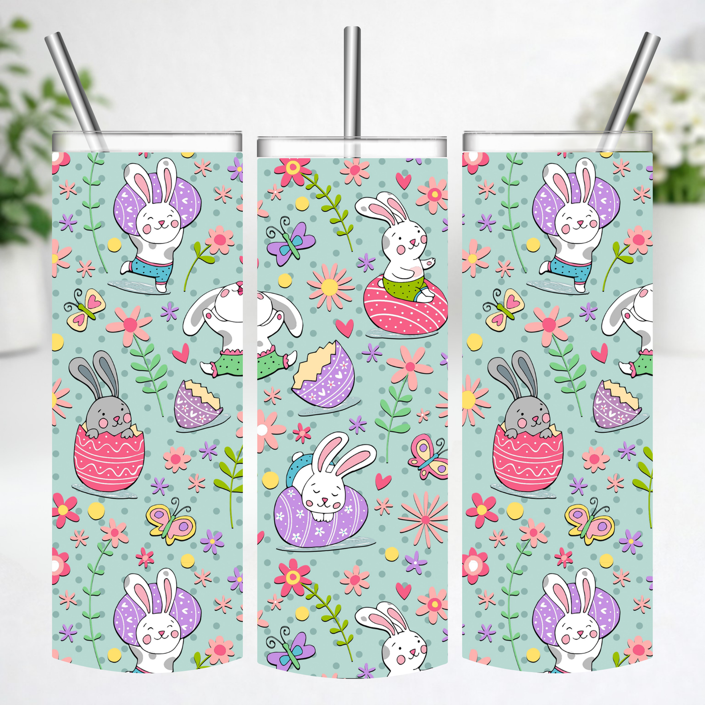 Hoppy Easter Bunny Garden Tumbler