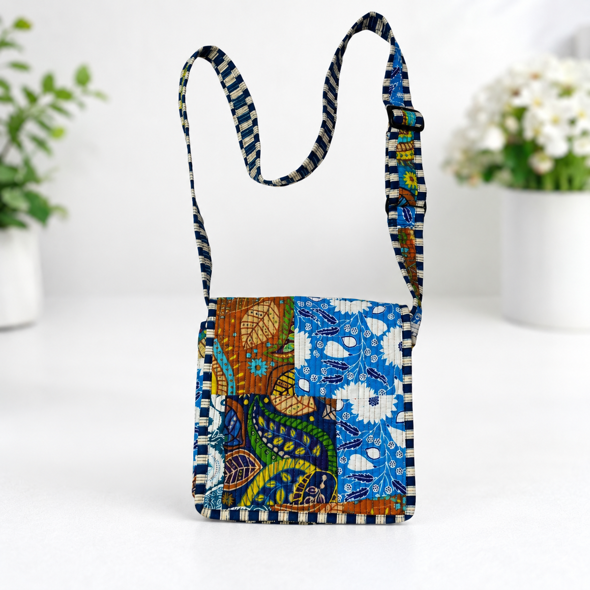 Patchwork Kantha Stiches Quilted Mini Bag