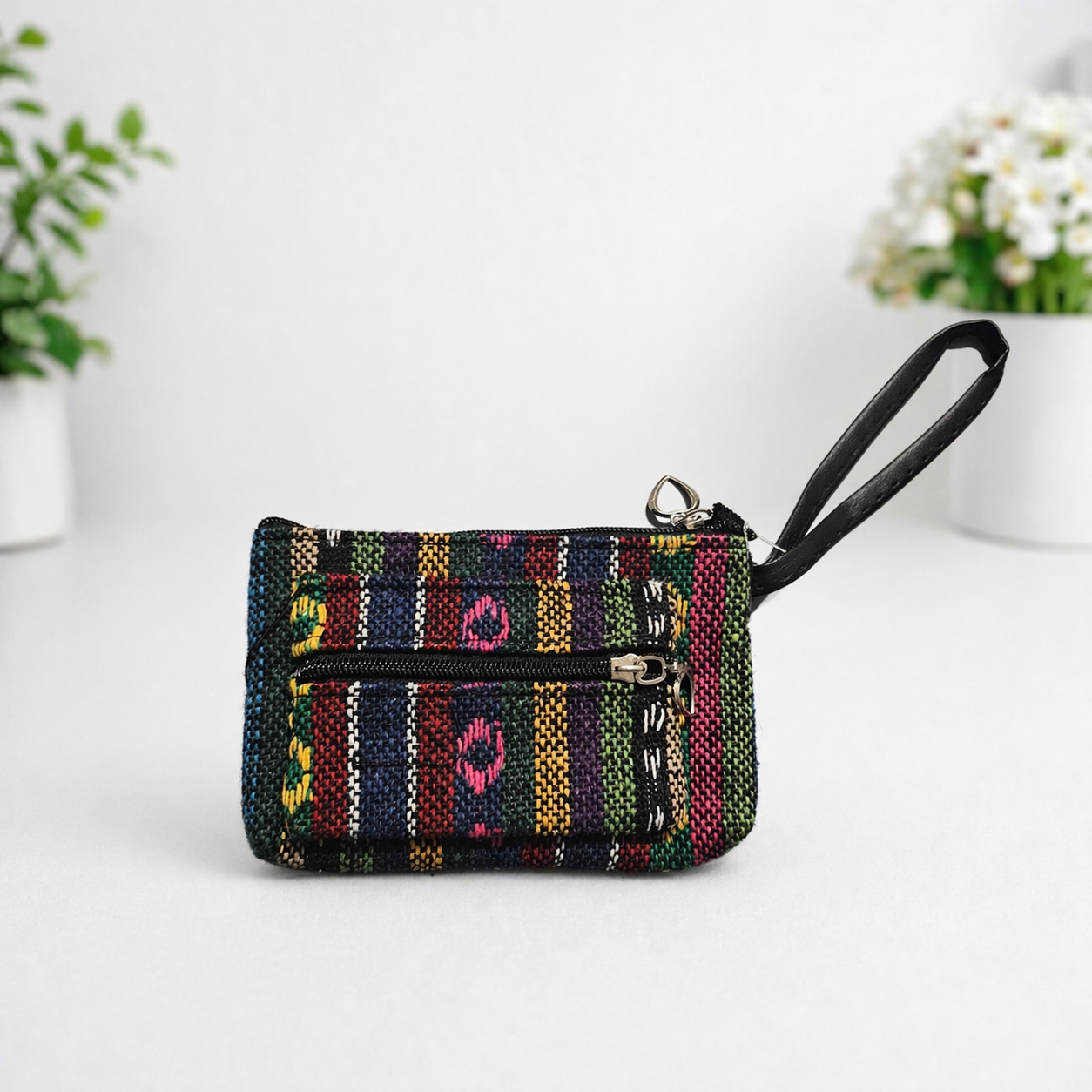 Boho Double Zipper Coin Purse