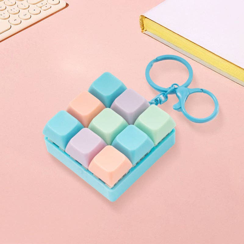Pastel Pop Clicker Fidget Keychain