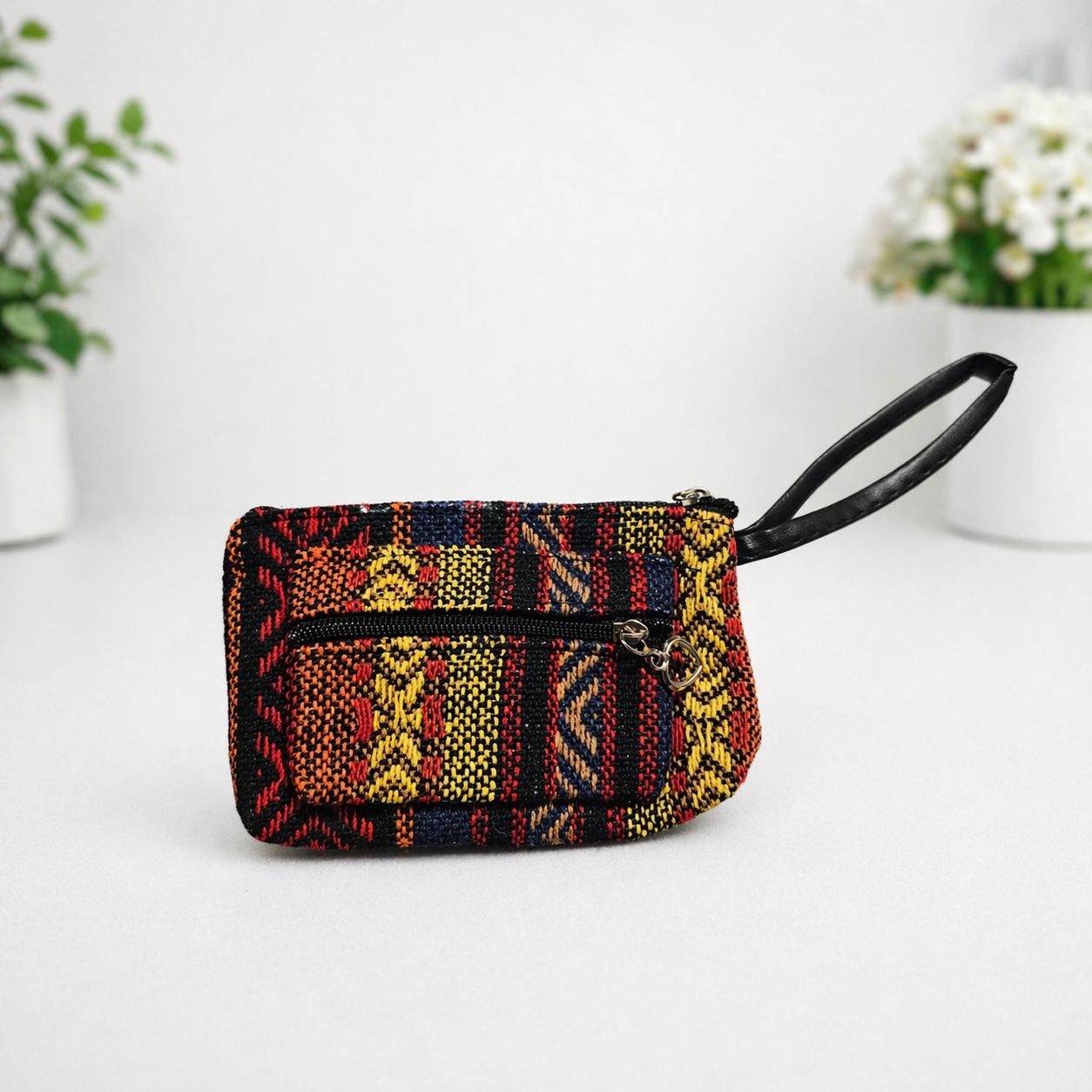 Boho Double Zipper Coin Purse