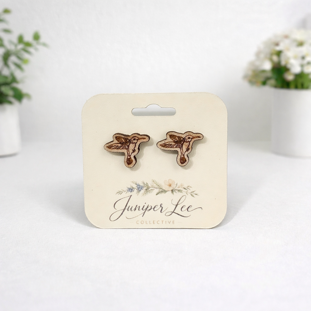 Wooden Stud Earrings