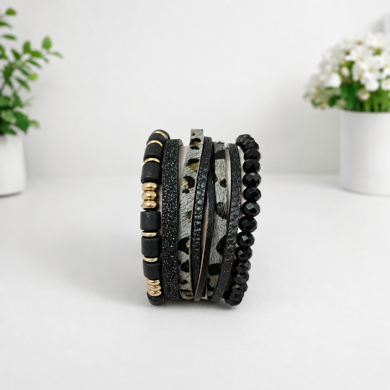 Animal Print Stack Bracelets