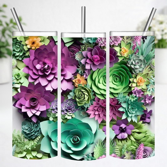 Succulent Garden Bloom Tumbler