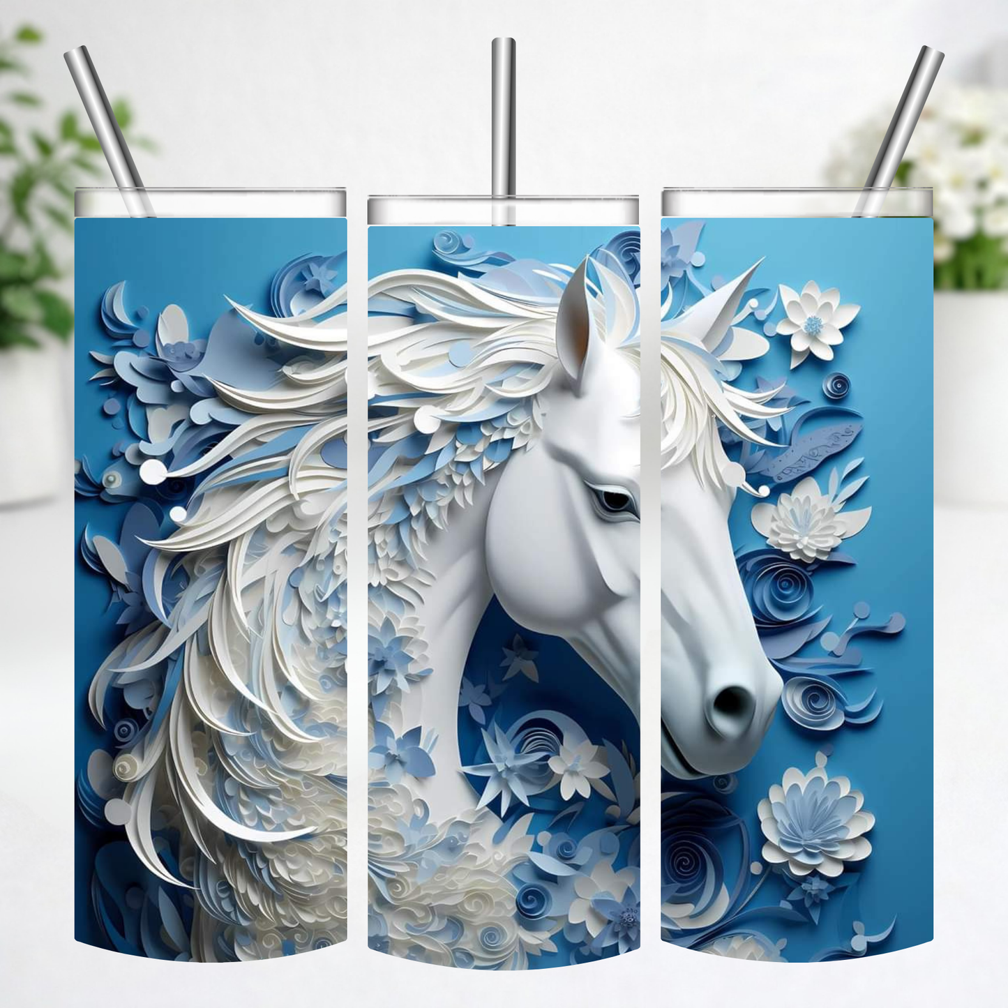 Midnight Blue Wild Horse Tumbler
