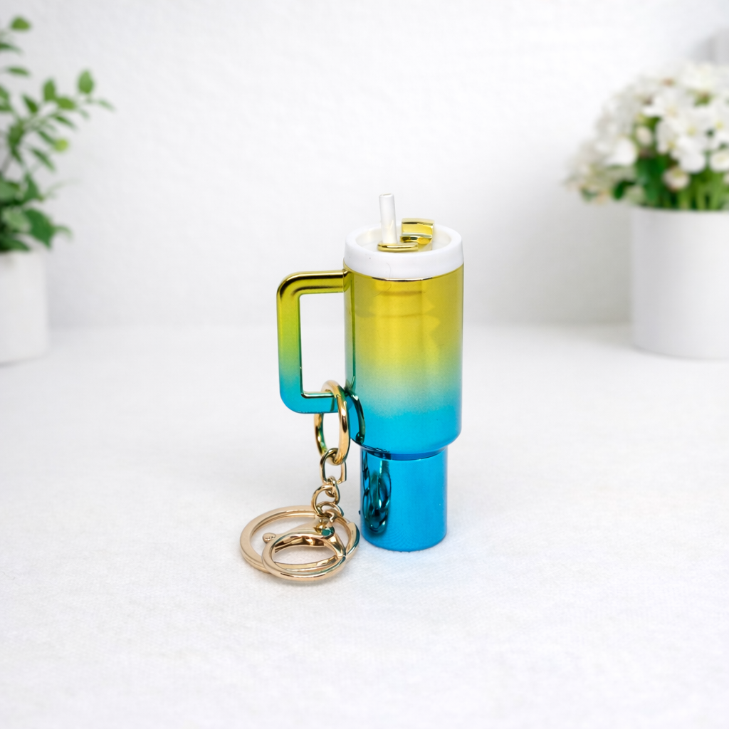 Tumbler Keychain Lip Balm Holder