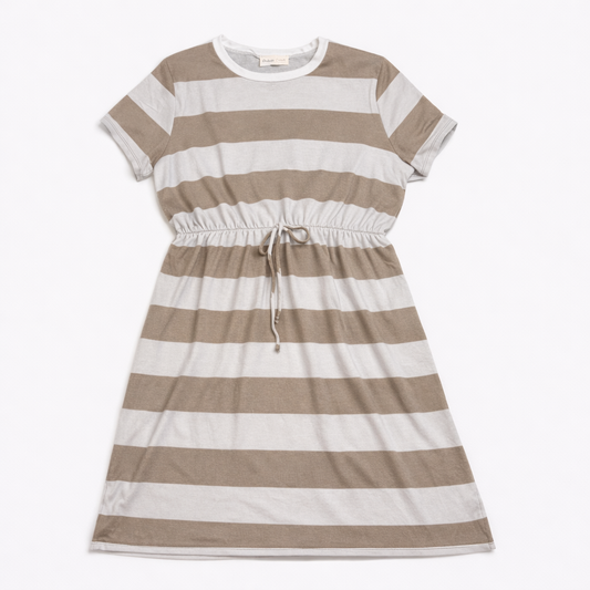 Soft Horizon Stripe Midi Dress