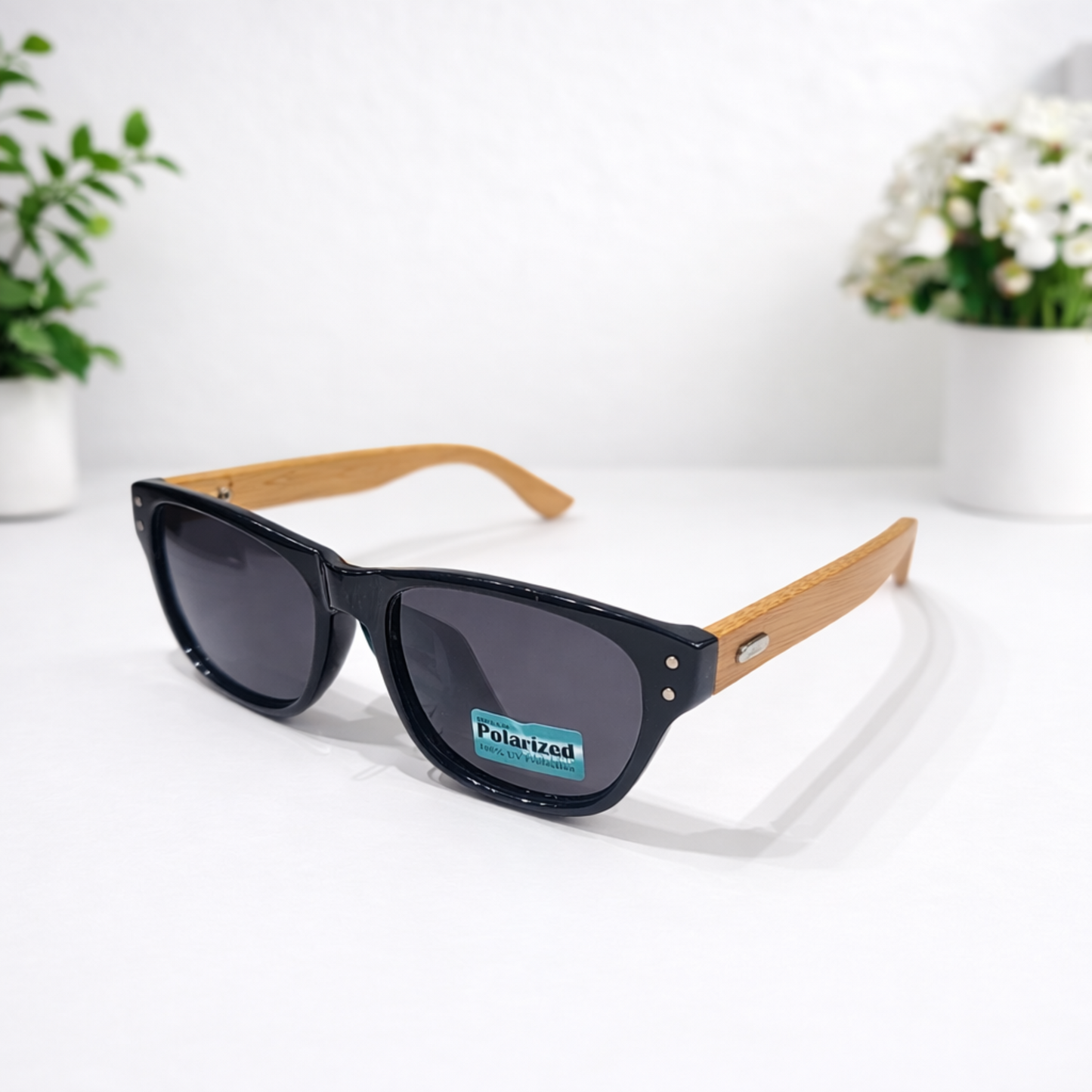 Real Bamboo and Rosewood Polarized Sunglasses