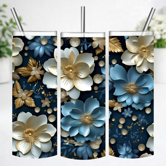 Midnight Bloom Elegance Tumbler