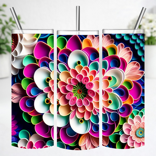 Radiant Petal Burst Tumbler