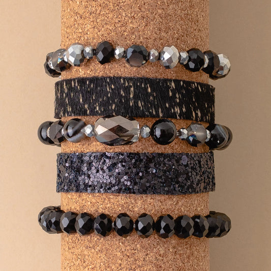 Animal Print Stack Bracelets