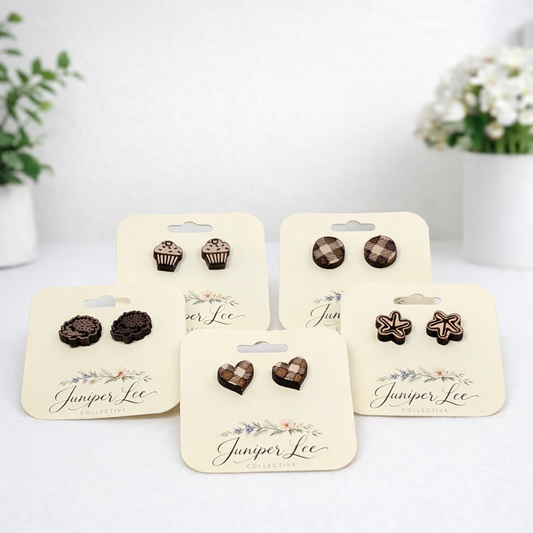 Wooden Stud Earrings