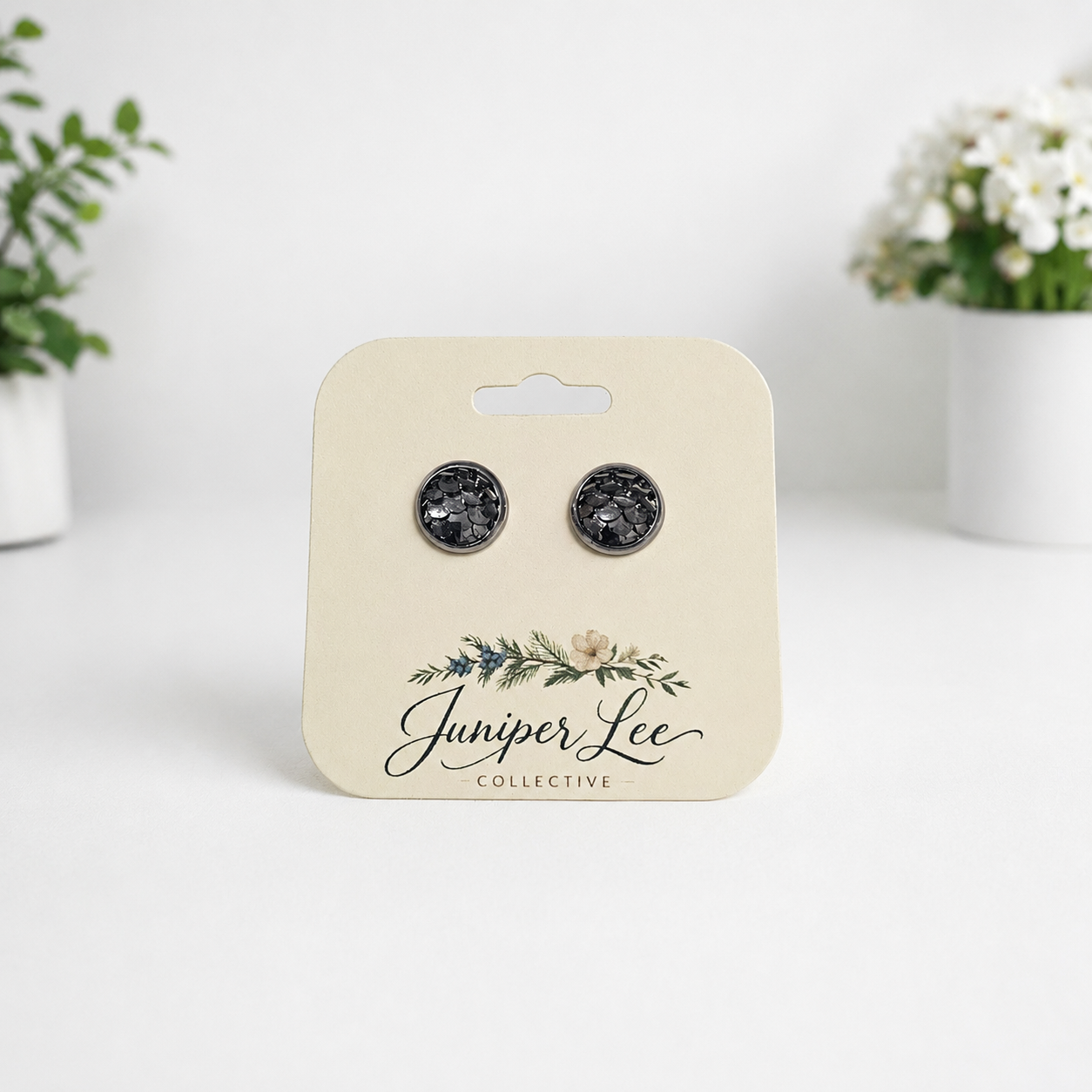 Mermaid Scale Stud Earrings