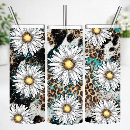 Wild Daisy Leopard Tumbler