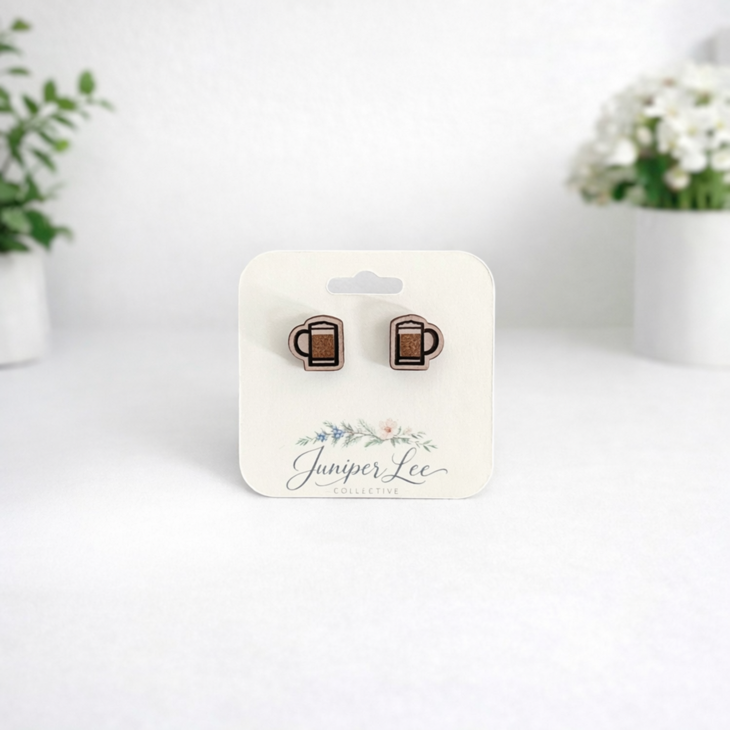 Wooden Stud Earrings
