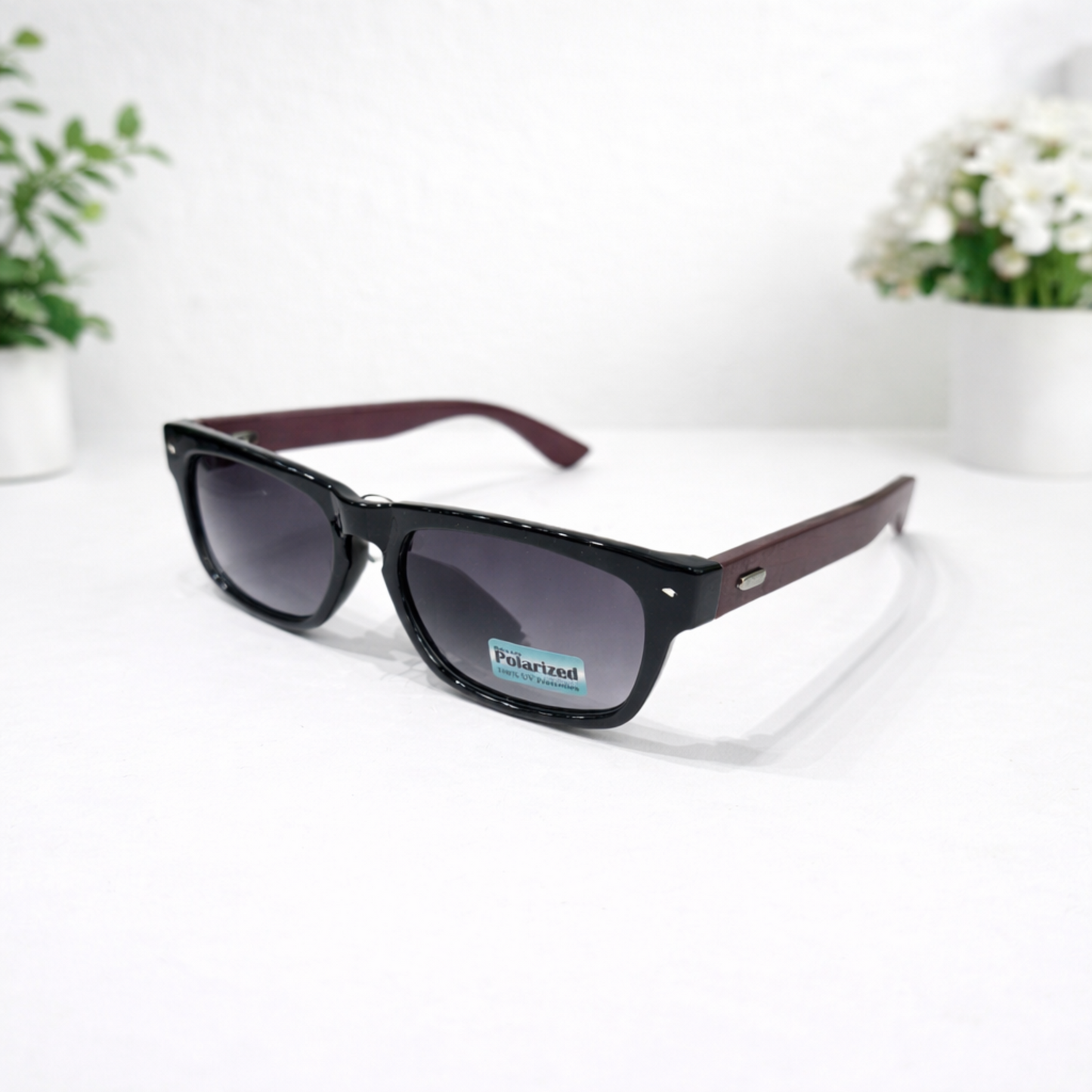 Real Bamboo and Rosewood Polarized Sunglasses