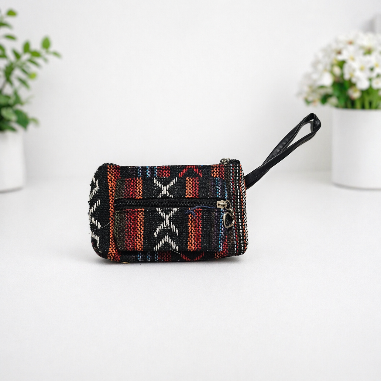Boho Double Zipper Coin Purse