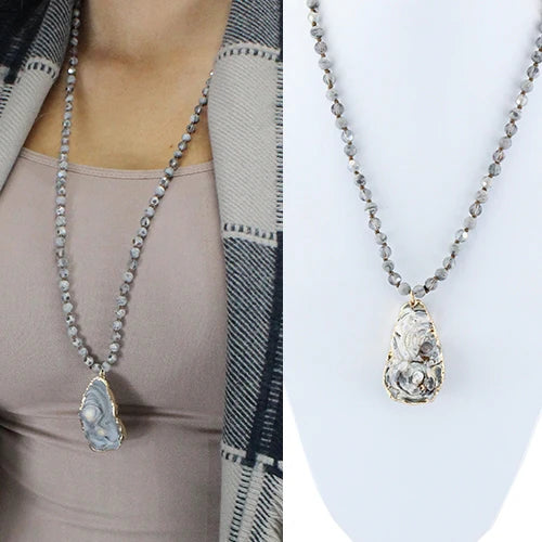 Moonstone Tide Pendant Necklace