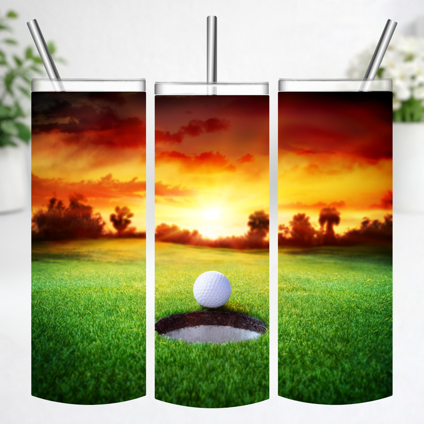 Sunset Golf Green Tumbler