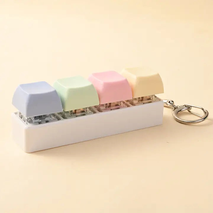 Pastel Pop 4-Key Keyboard Clicker Fidget Keychain