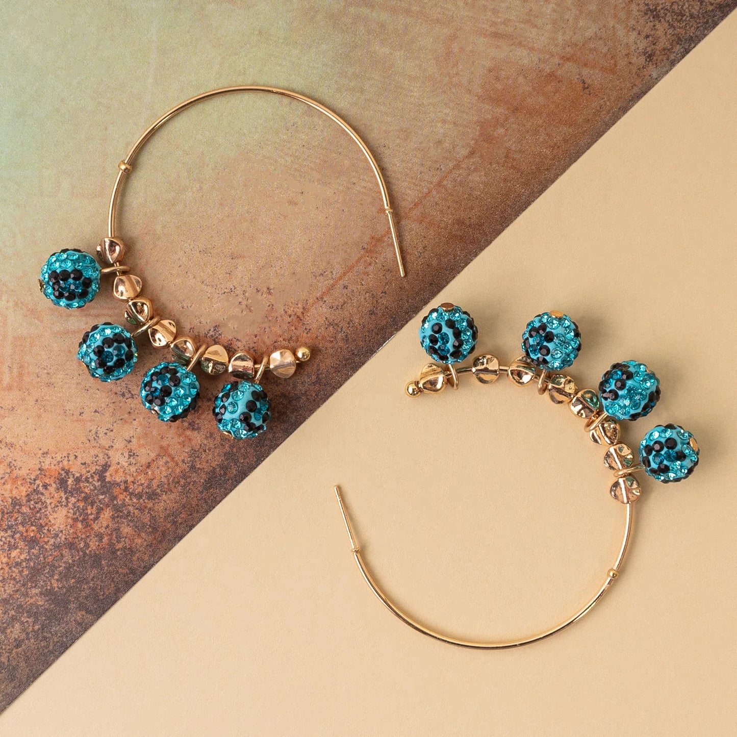 Sparkle Beaded Hoop Earrings