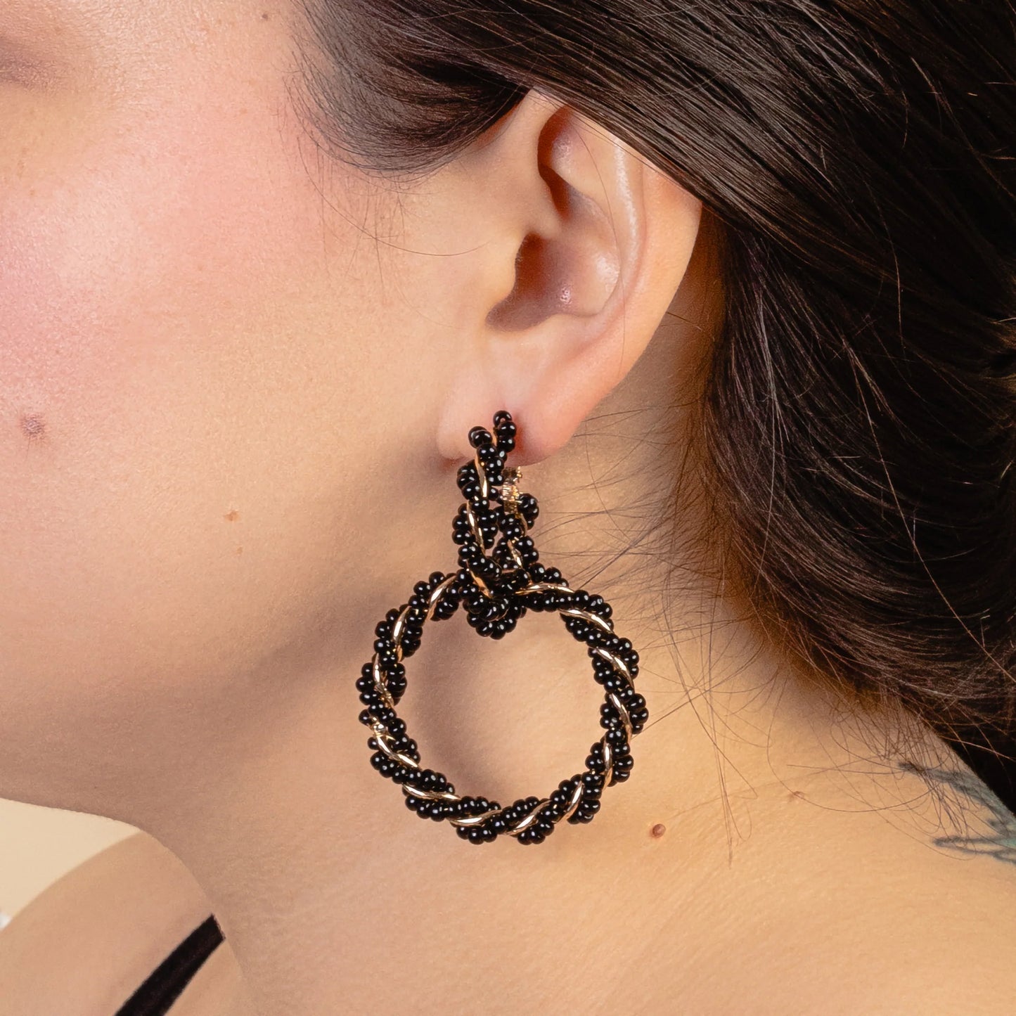 Beaded Hoop Earrings