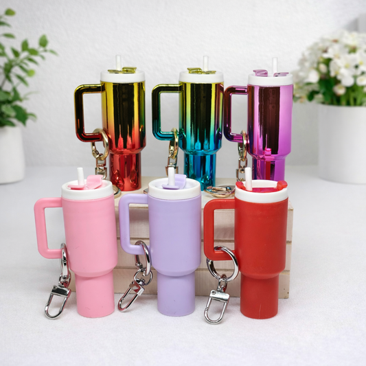 Tumbler Keychain Lip Balm Holder