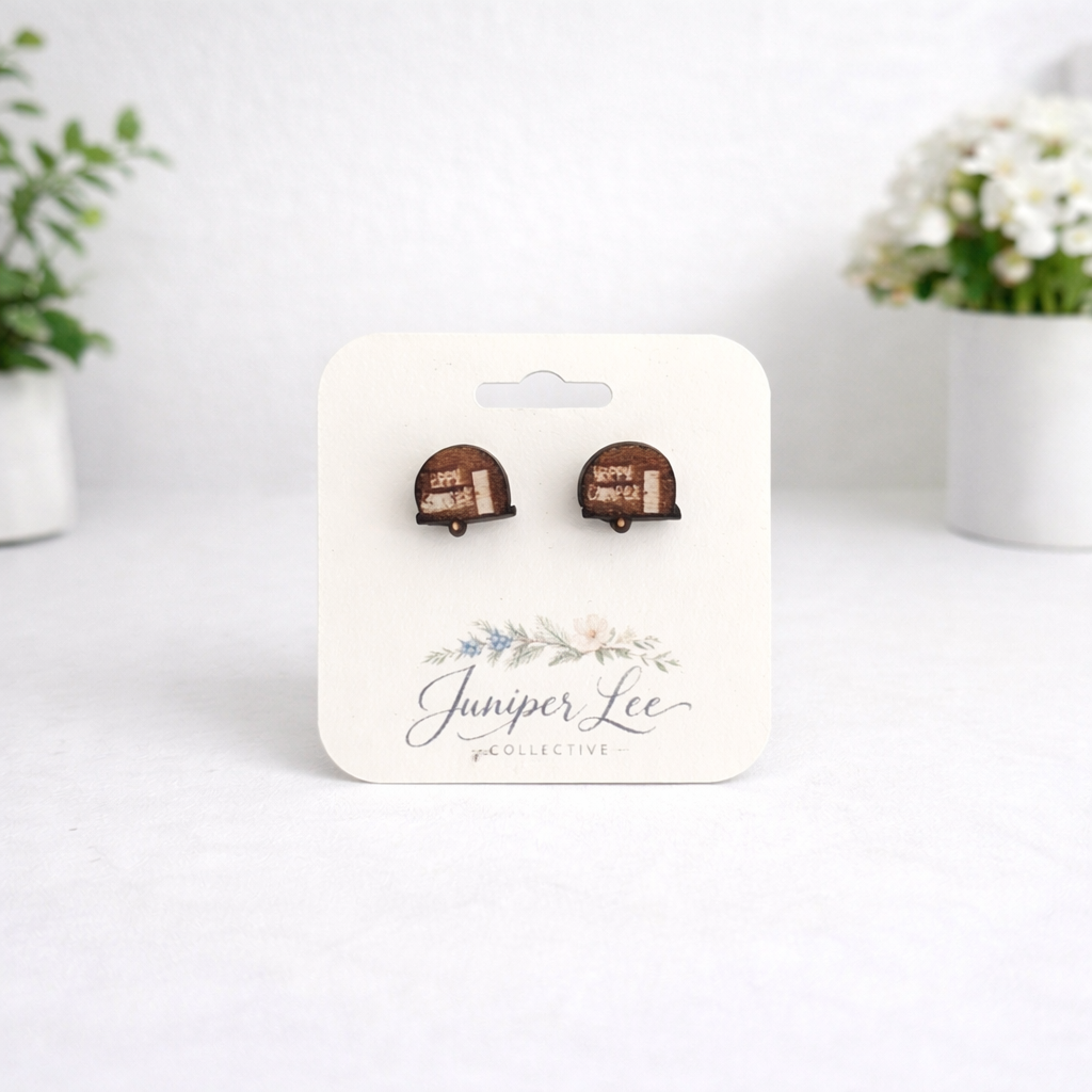 Wooden Stud Earrings