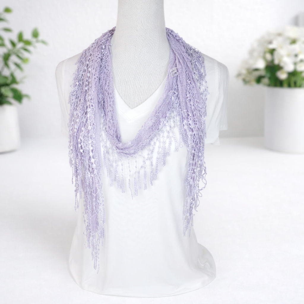Lace Fringe Scarf
