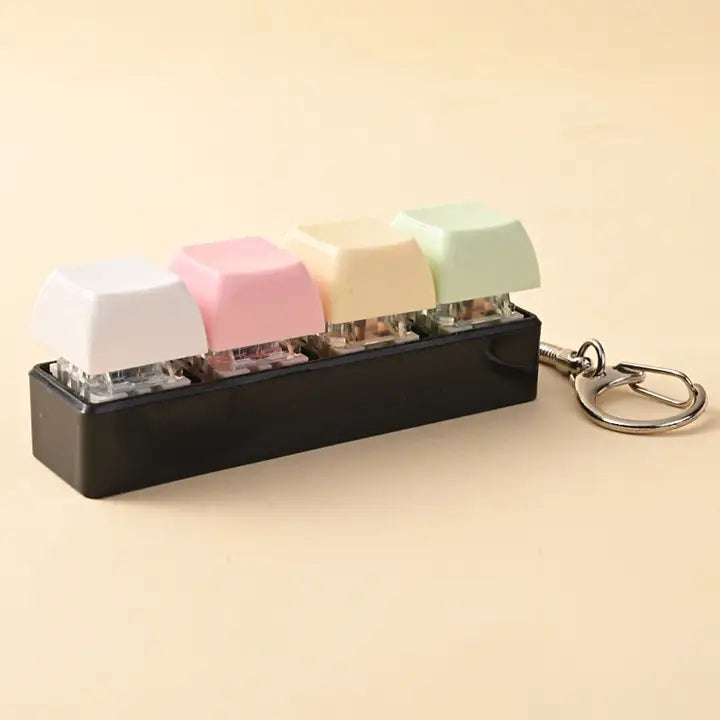 Pastel Pop 4-Key Keyboard Clicker Fidget Keychain