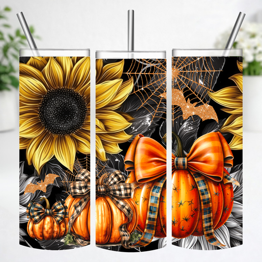 Spooky Sunflower Pumpkin Tumbler