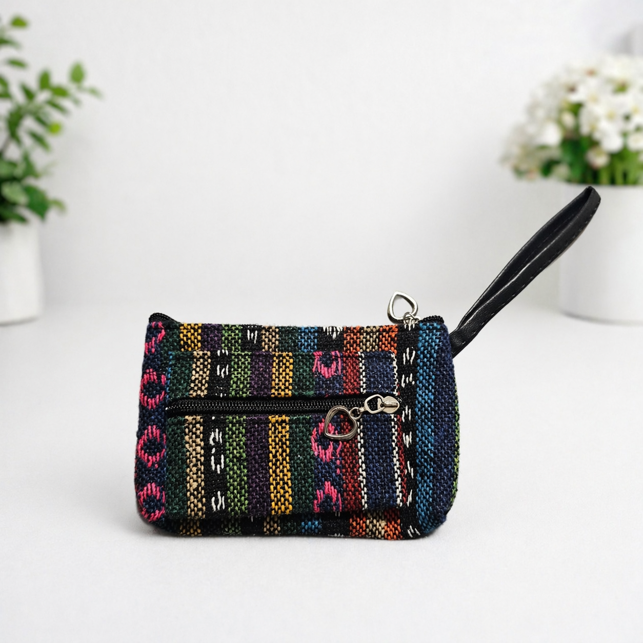 Boho Double Zipper Coin Purse