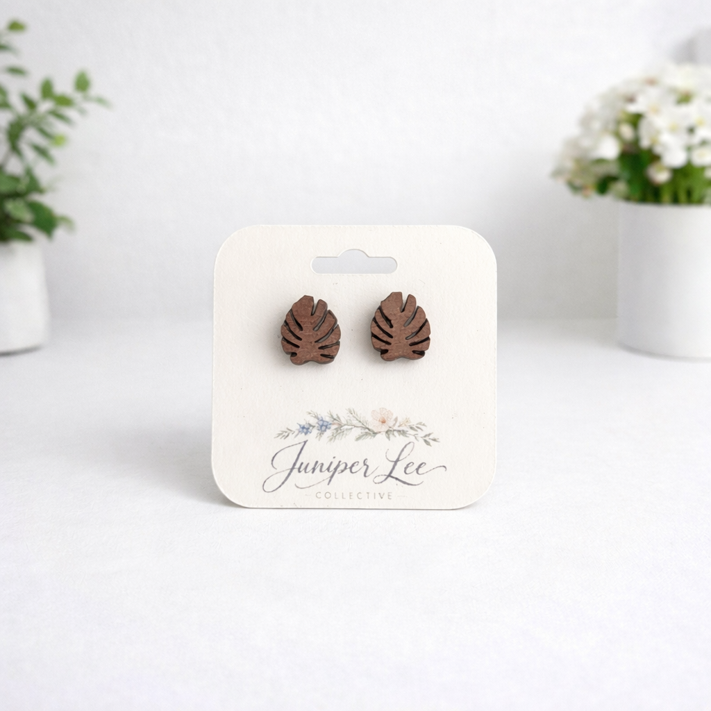 Wooden Stud Earrings
