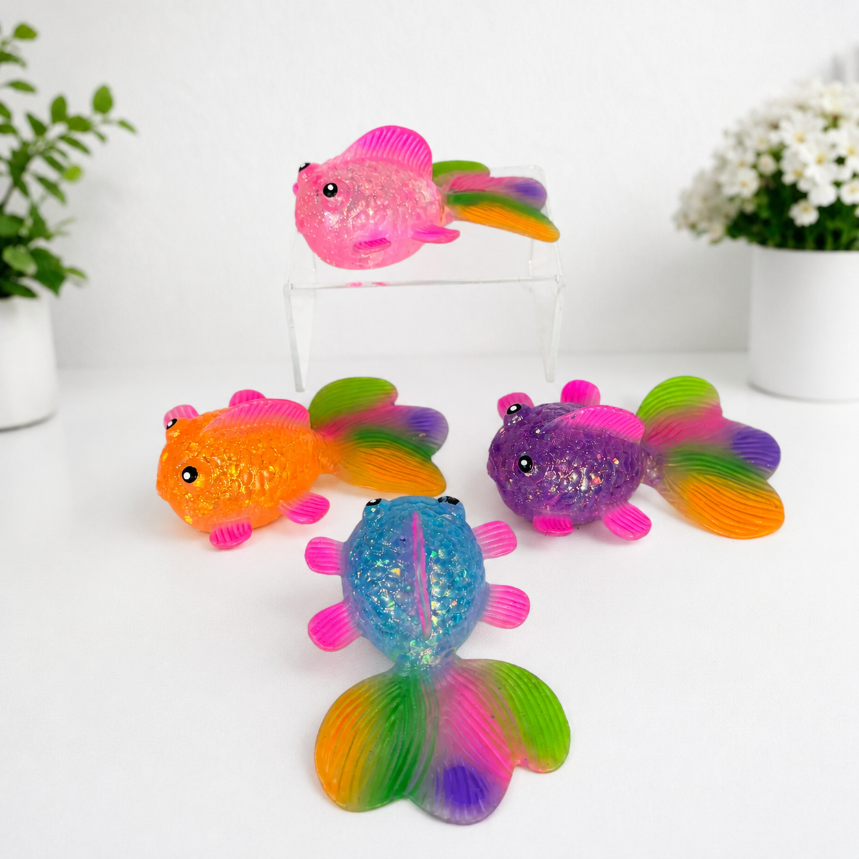 ✨ Glitter Goldfish Squishy