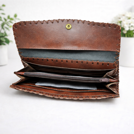 Floral Whipstitch Wallet