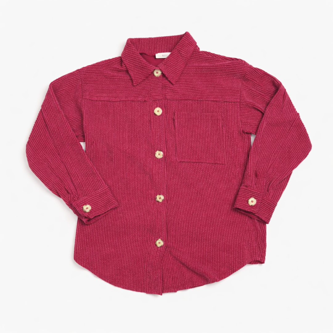 Everyday Ease Wavy Rib Button Jacket