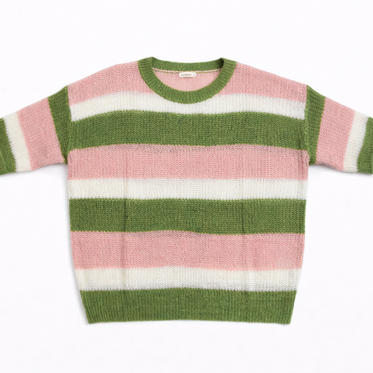 Garden Stroll Striped Knit Sweater