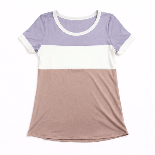 Soft Horizon Colorblock Tee