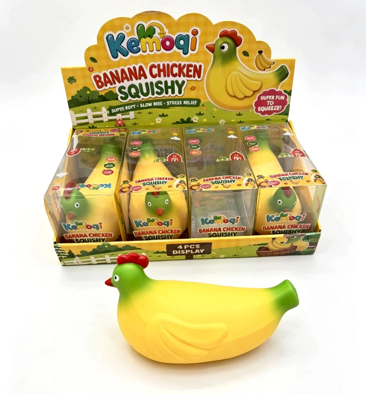 🍌🐔 Jumbo Banana Chicken Squishy