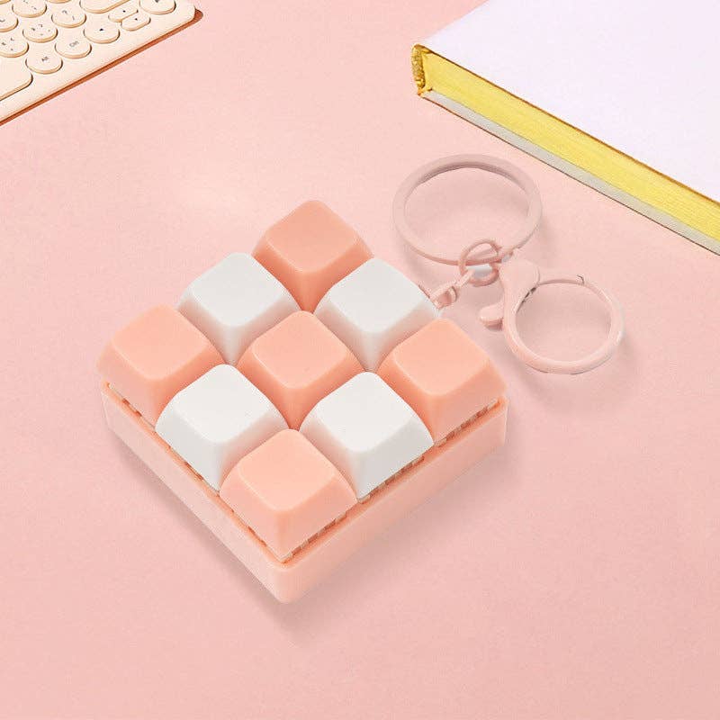 Pastel Pop Clicker Fidget Keychain