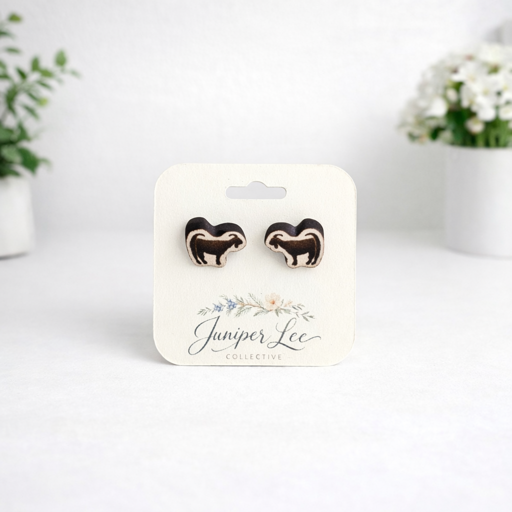 Wooden Stud Earrings