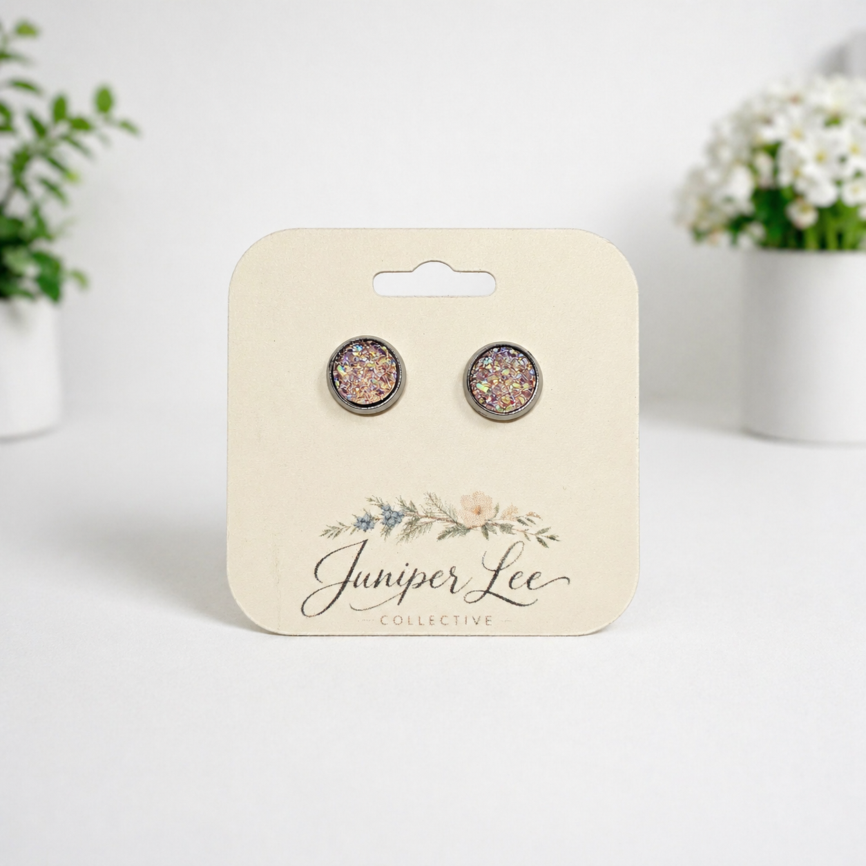 Druzy Stud Earrings