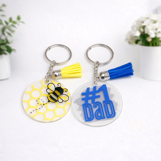Statement Acrylic Tassel Keychain