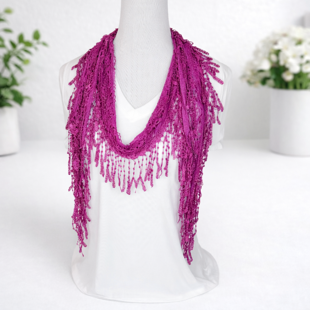 Lace Fringe Scarf