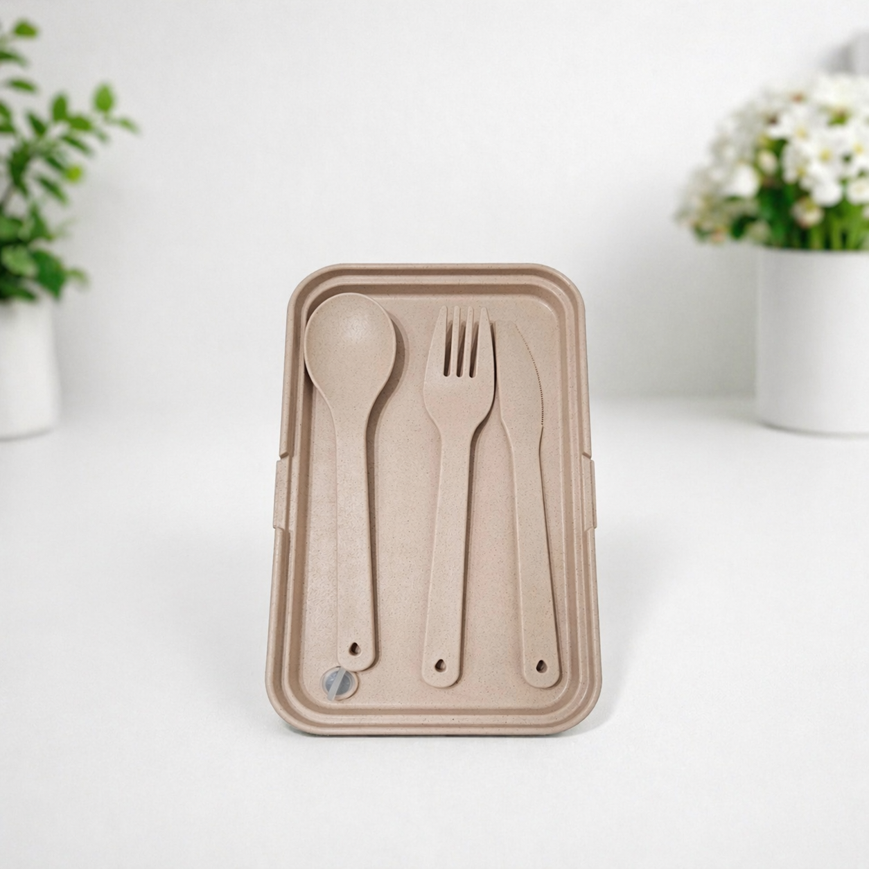 Eco-Friendly 2-Tier Lunch Box with Bamboo Lid