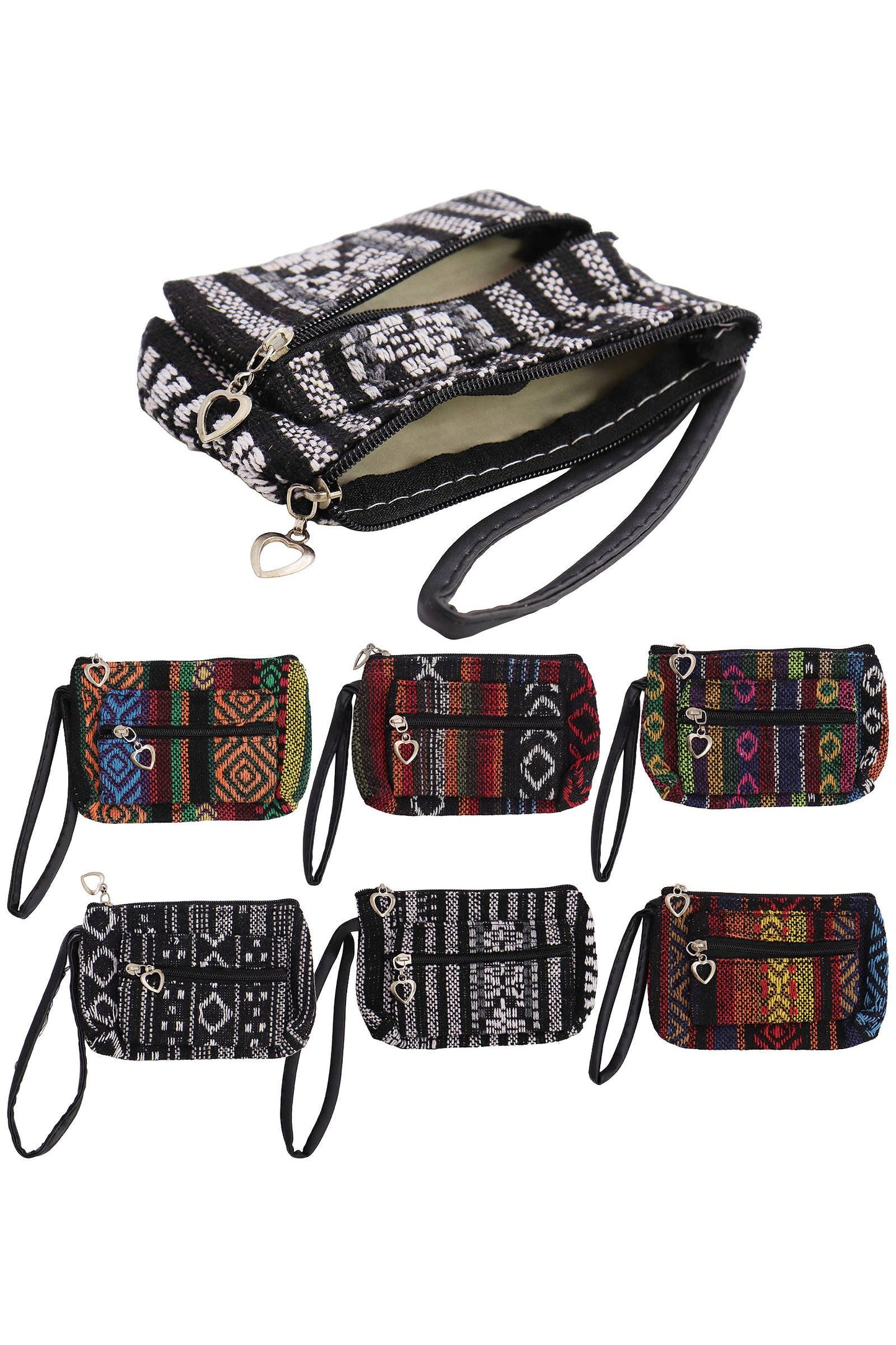 Boho Double Zipper Coin Purse