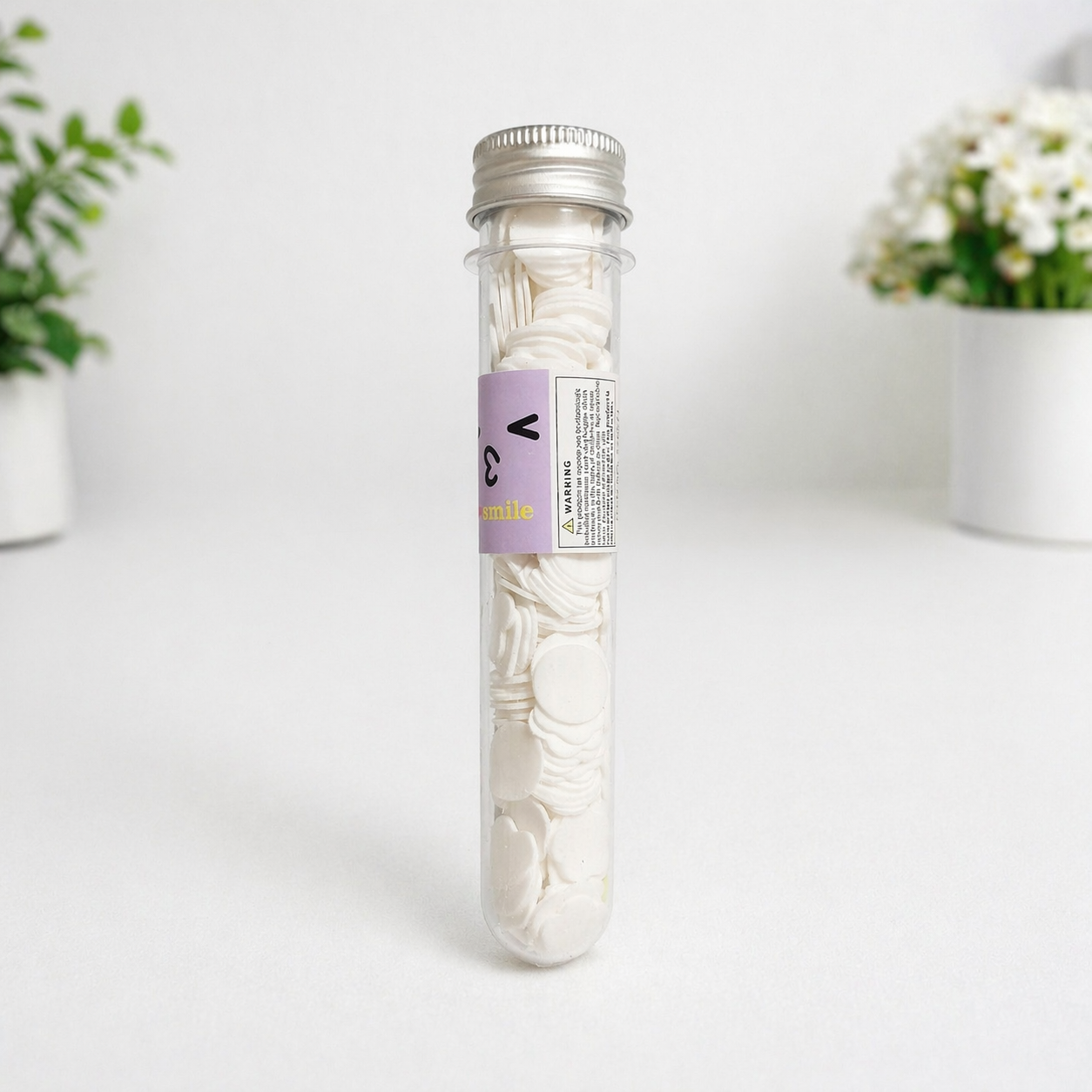 Paper Soap Hearts & Confetti Flakes – Portable Tube