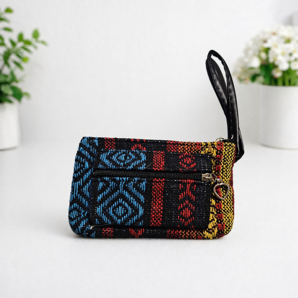 Boho Double Zipper Coin Purse