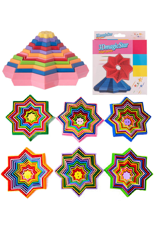 Star Geometric 3D Articulated Fidget Toy